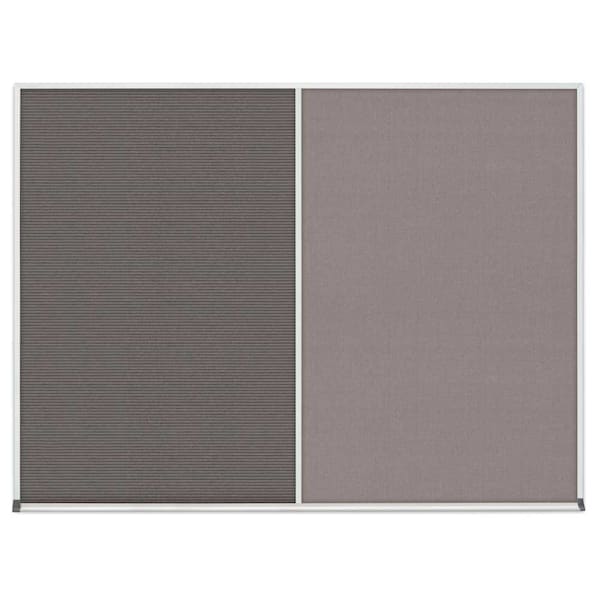 United Visual Products Single Door Radius Corkboard, 18"x24", Hea, UV7010RC-SATIN-DBURGU UV7010RC-SATIN-DBURGU - main